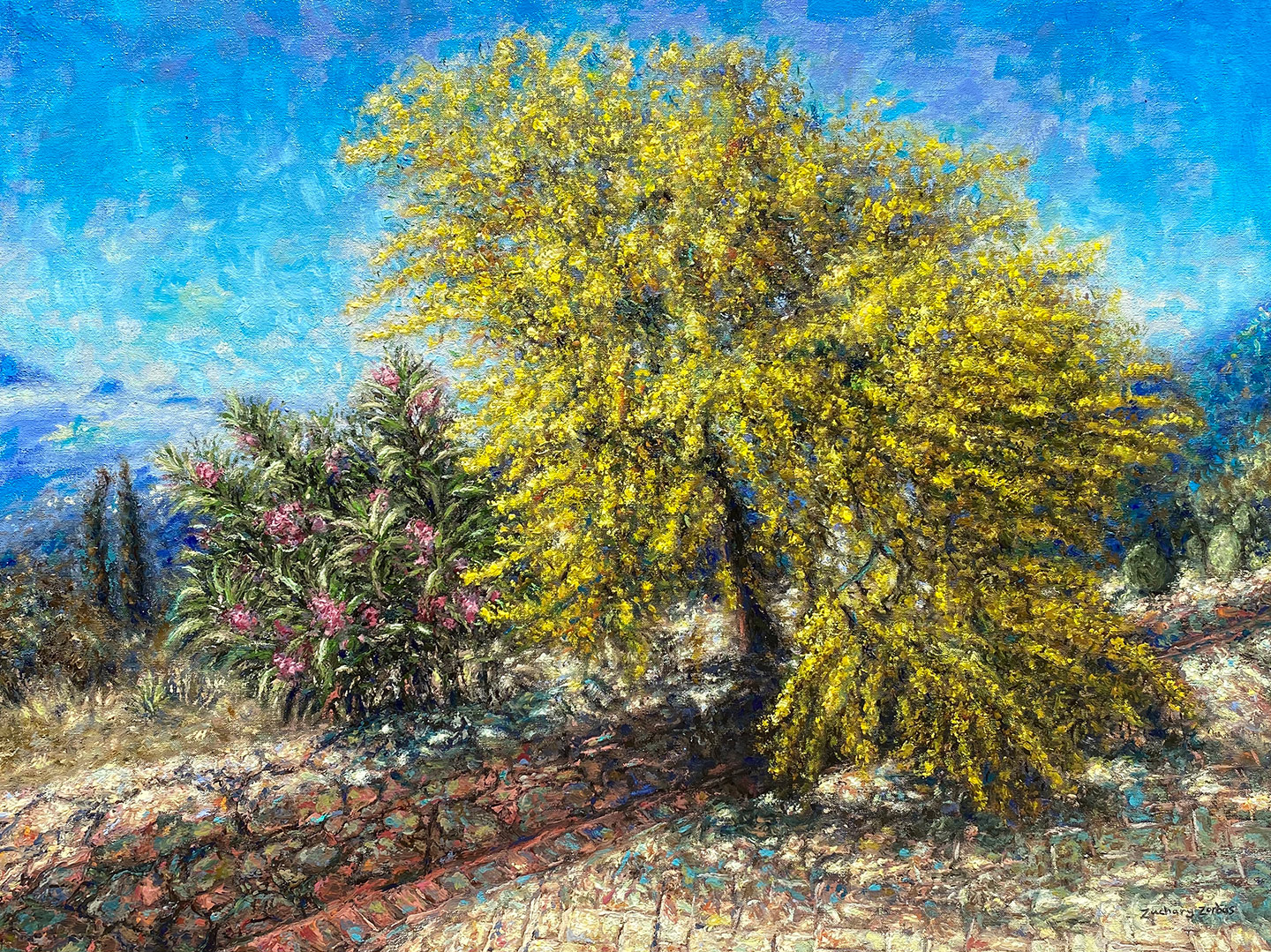 Aegina painting by artist Zac Zorbas